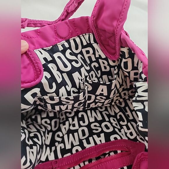 Marc by Marc Jacobs Tote Bag Pink Fuchsia Workwear Everyday Essential Quilted - Picture 14 of 14